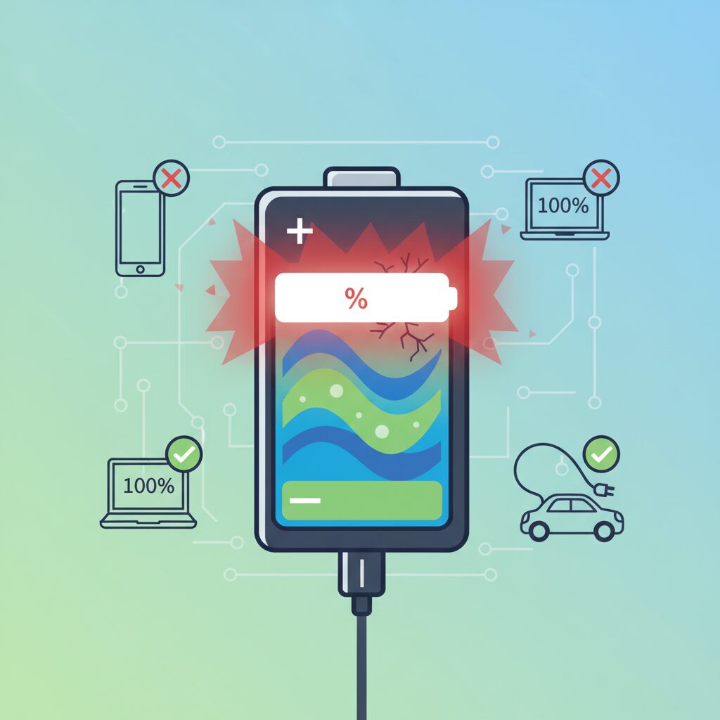 The Electrochemical Stress Behind 100% Charging のイメージ