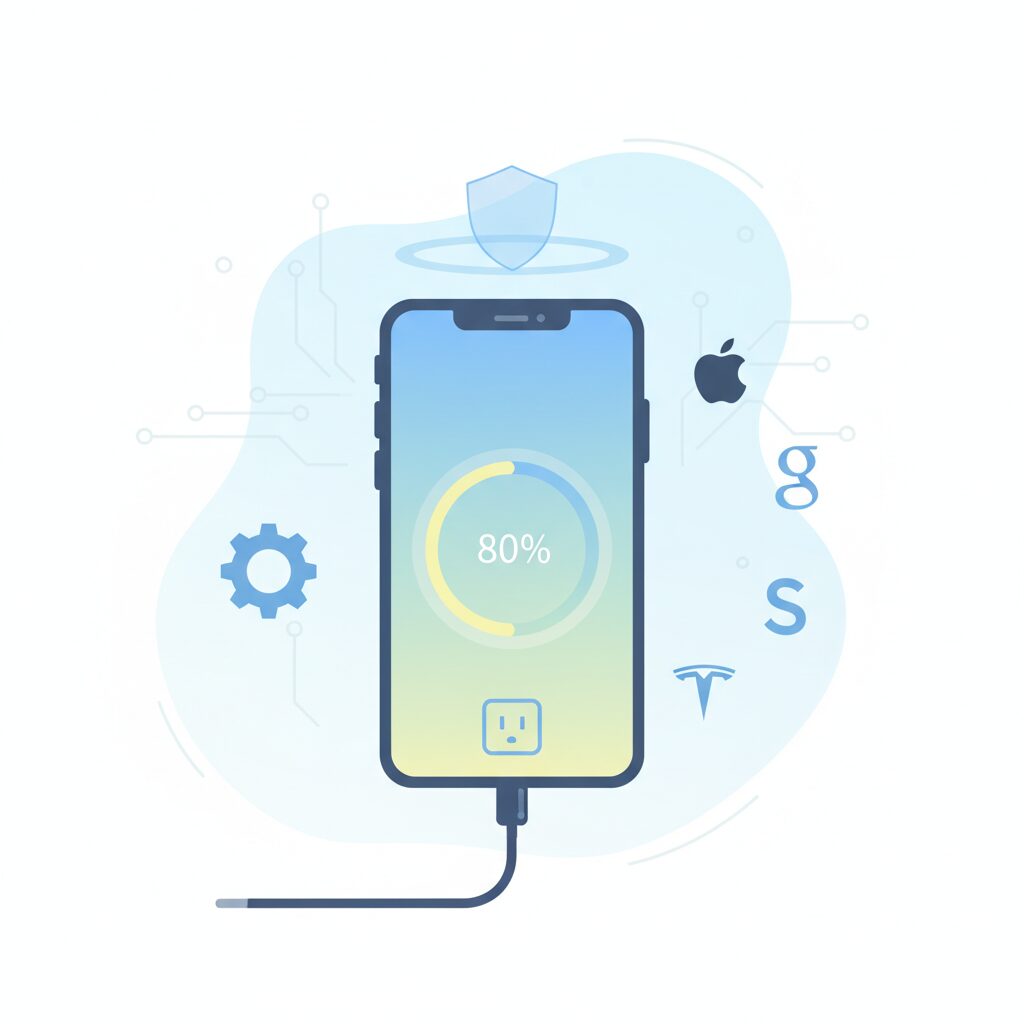 How Smartphone Makers Implement Charging Limits のイメージ