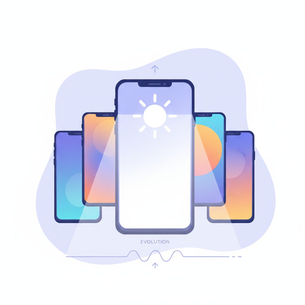Display Technology Evolution and Brightness Competition のイメージ