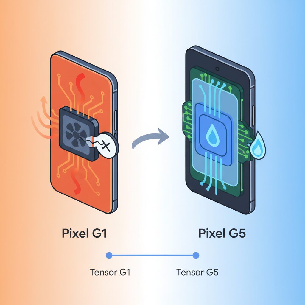 From Tensor G1 to G5: The Evolution of Pixel Heat Challenges のイメージ