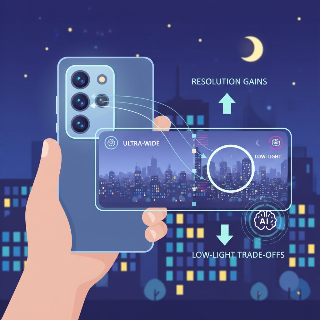 Ultra-Wide Camera Upgrade: Resolution Gains vs Low-Light Trade-Offs のイメージ