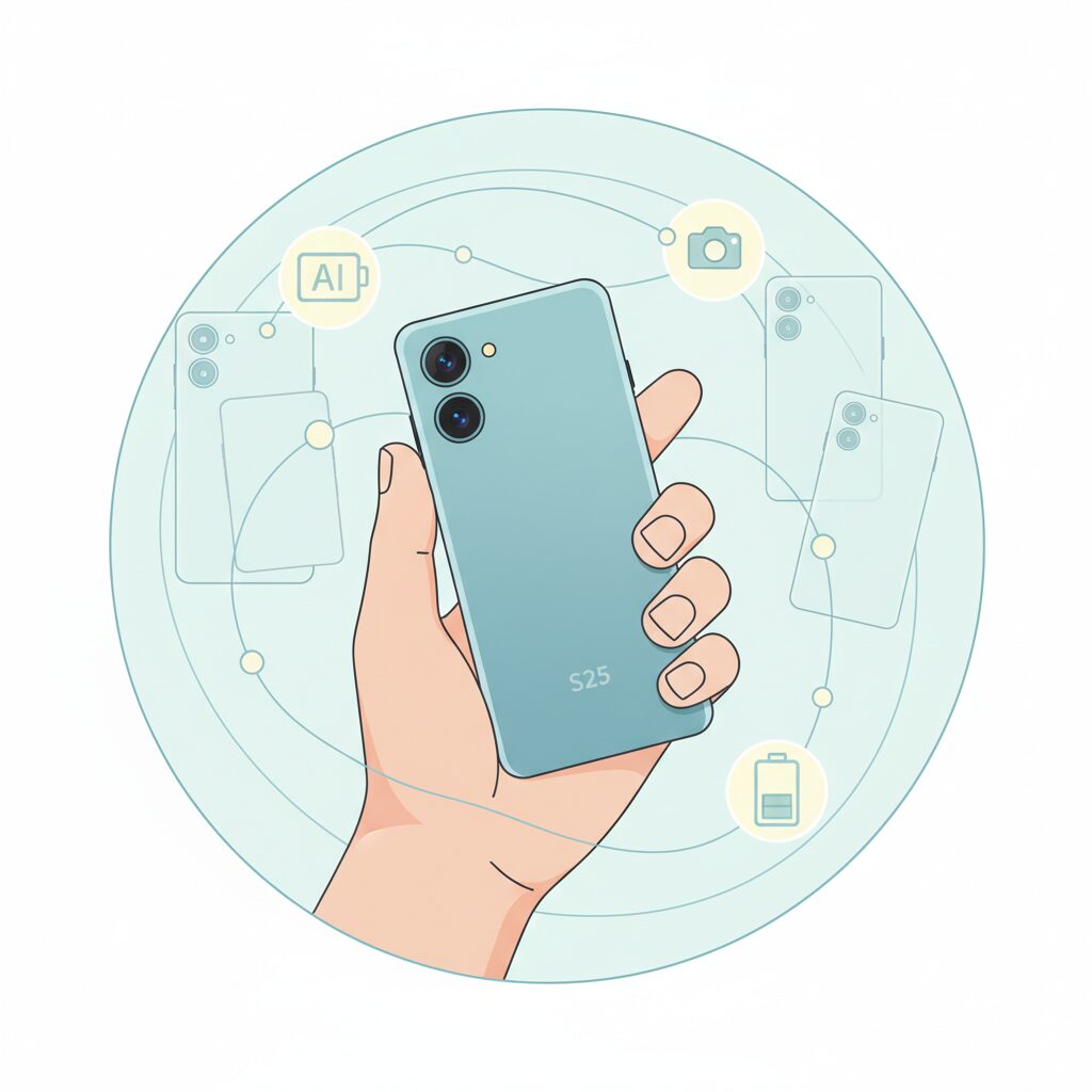 Galaxy S25 Design Philosophy: Ergonomics Over Excess のイメージ