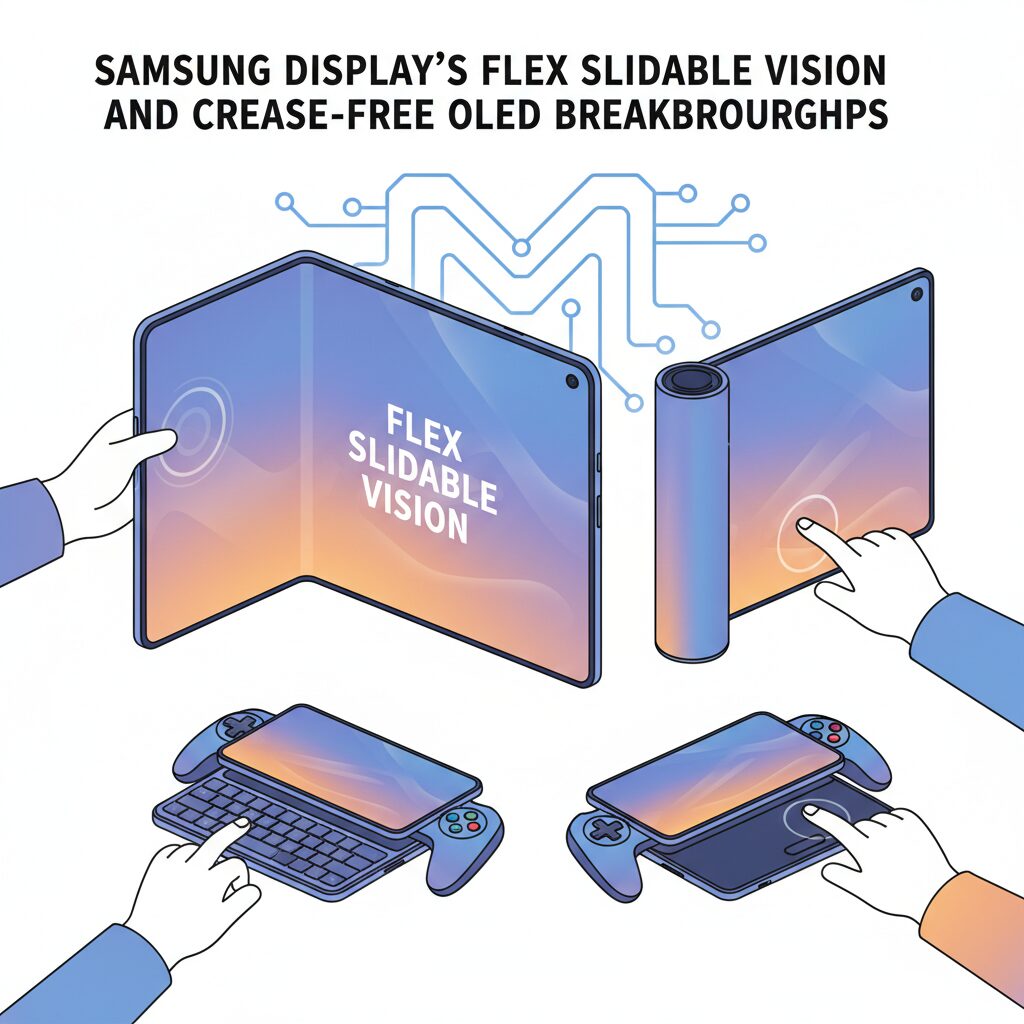 Samsung Display’s Flex Slidable Vision and Crease-Free OLED Breakthroughs のイメージ