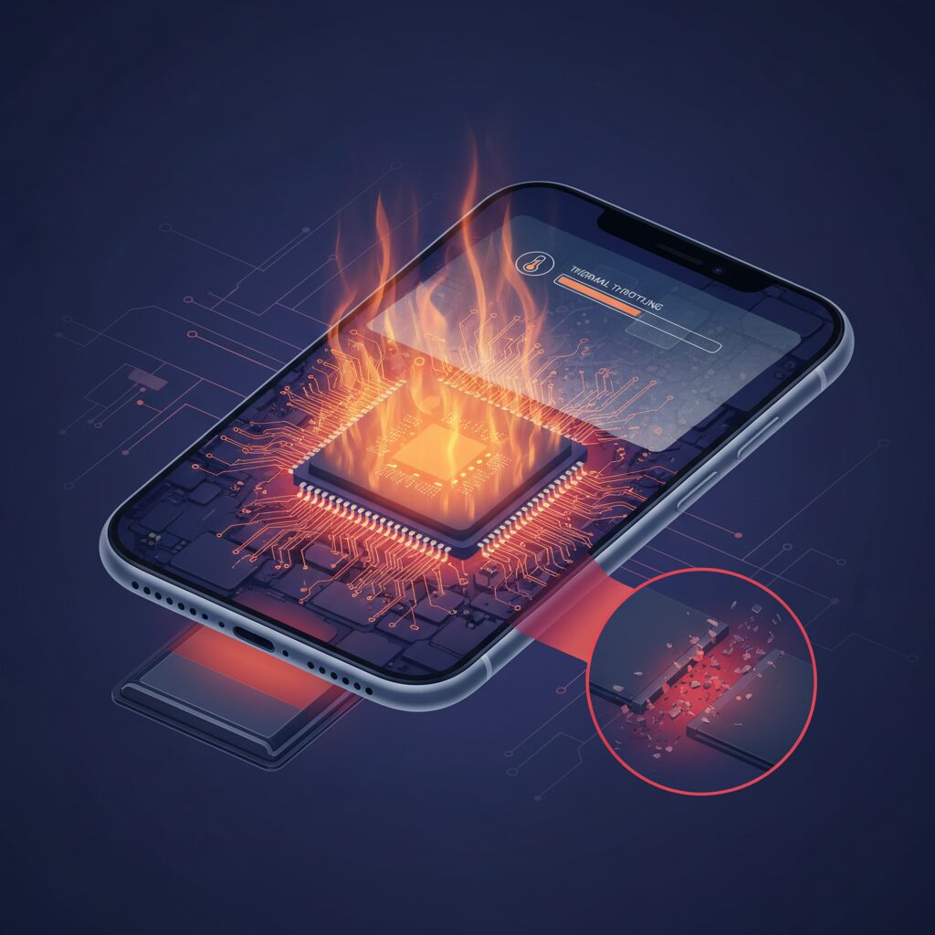 How iPhone Chips Generate Heat Under Heavy Workloads のイメージ