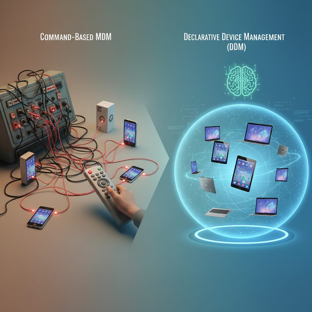 From Command-Based MDM to Declarative Device Management (DDM) のイメージ