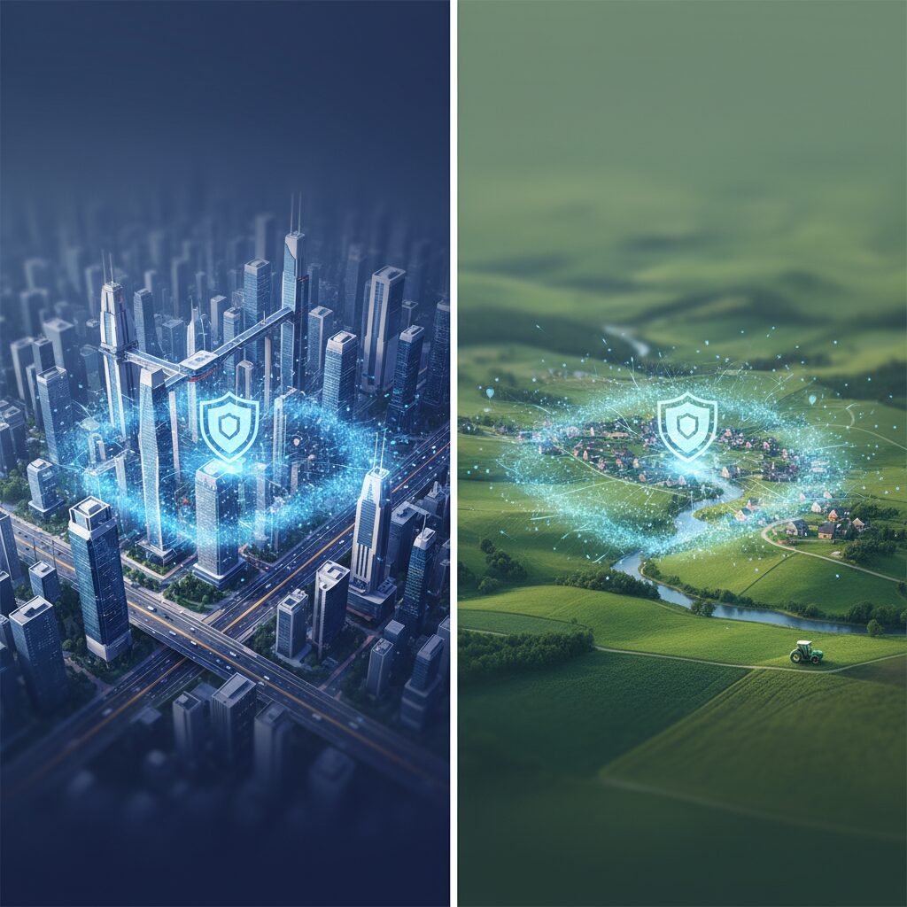 Android 16’s Density-Based Approximate Location: Equalizing Privacy in Urban and Rural Areas のイメージ