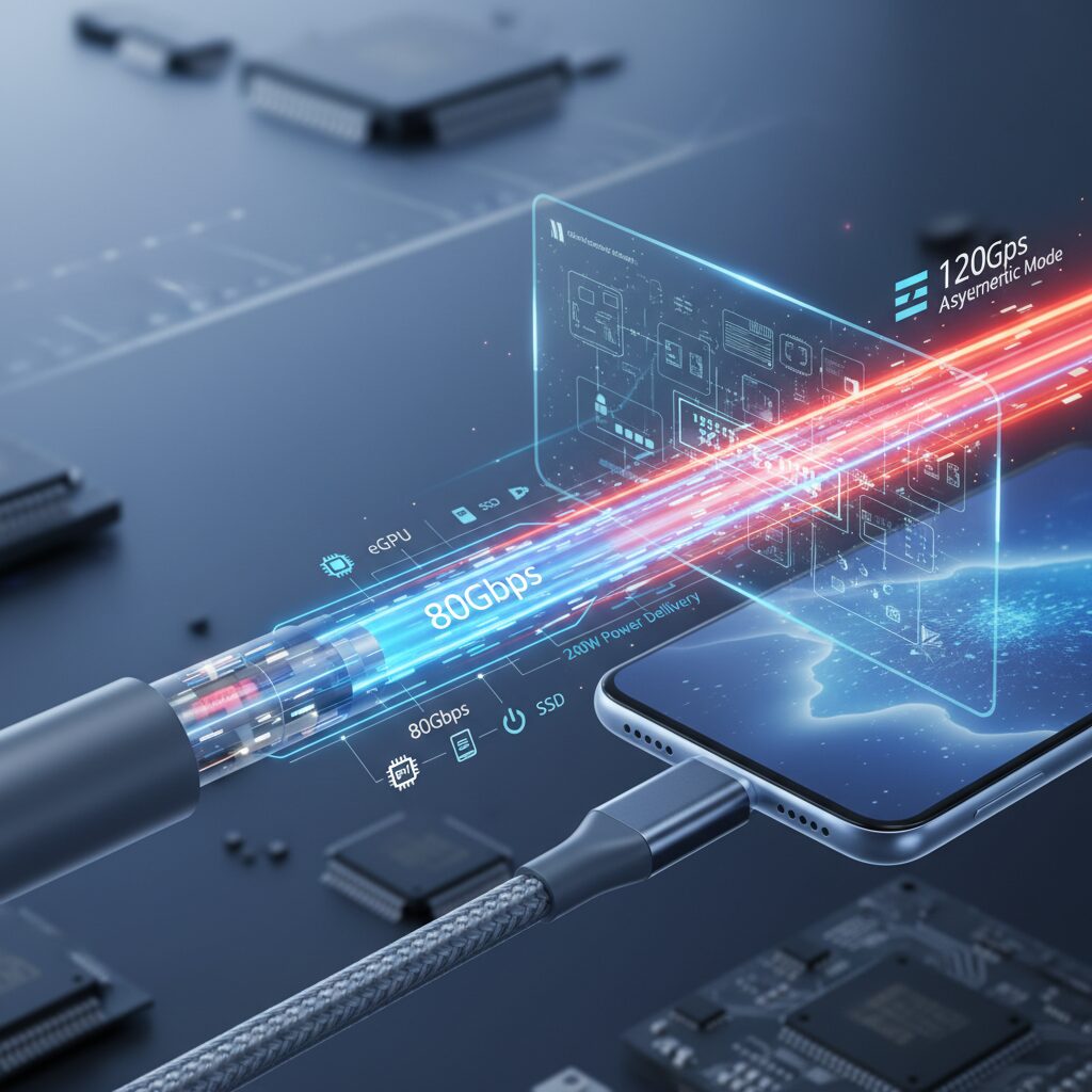 Inside USB4 Version 2.0: 80Gbps, 120Gbps Asymmetric Mode, and Multi-Protocol Tunneling のイメージ