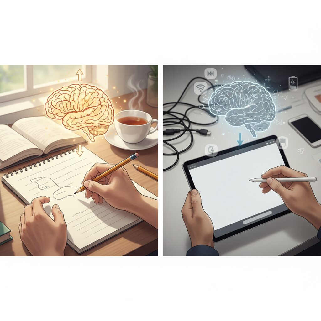 What Brain Science Says About Paper vs. Tablets のイメージ