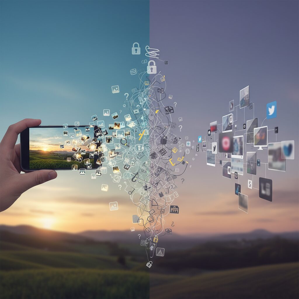 The Hidden Gap Between Taking Photos and Actually Sharing Them のイメージ