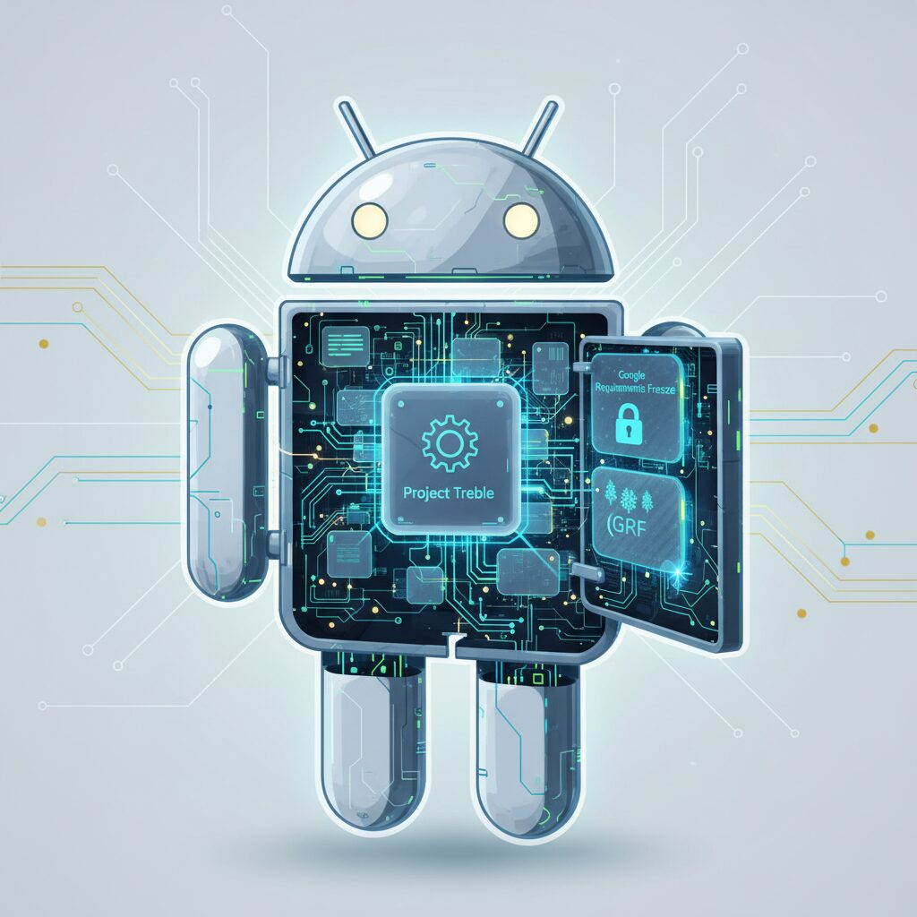 Android’s Technical Breakthrough: Project Treble and Google Requirements Freeze (GRF) のイメージ