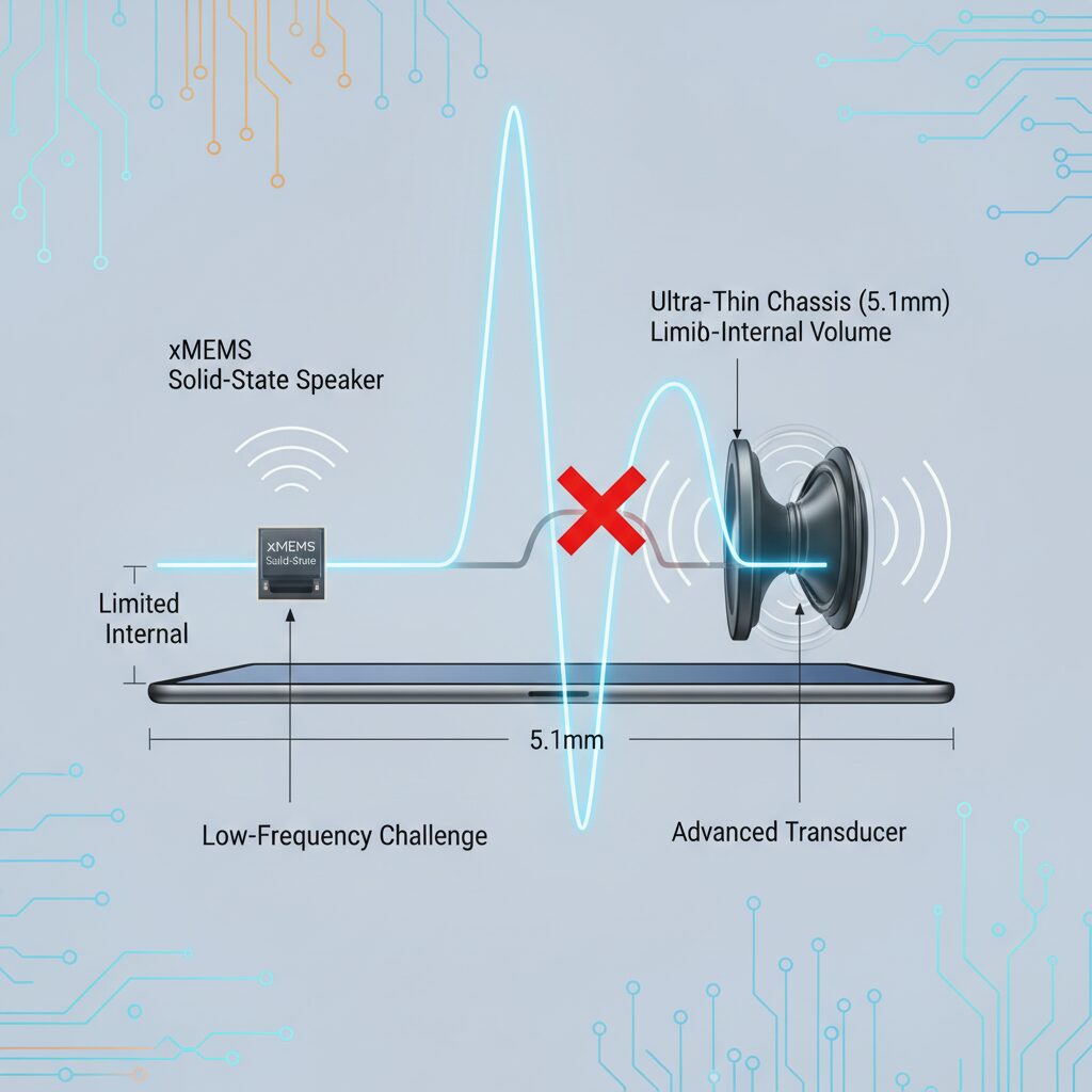 The Physics Problem: Ultra-Thin Designs vs Low-Frequency Performance のイメージ