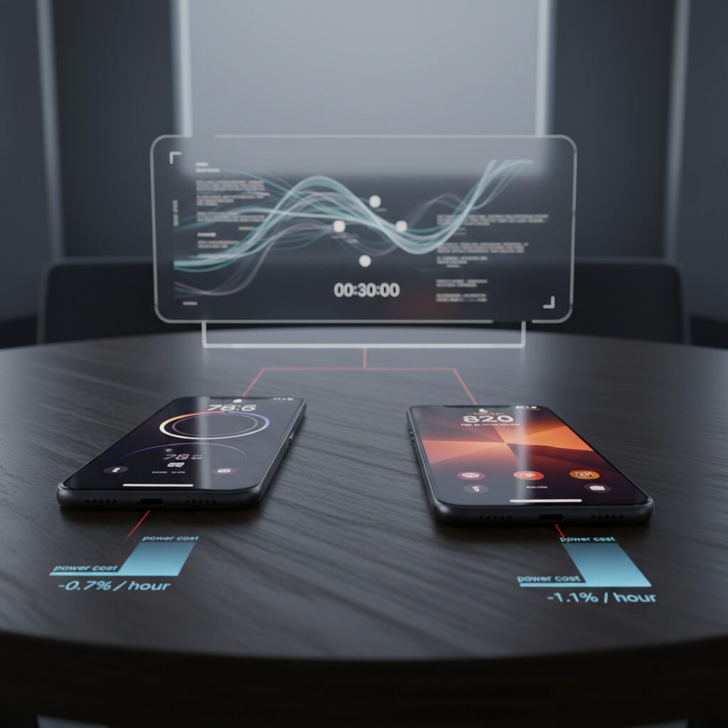 Always-On Display Power Cost: Real-World Standby Drain on Pixel 10 and iPhone 17 のイメージ