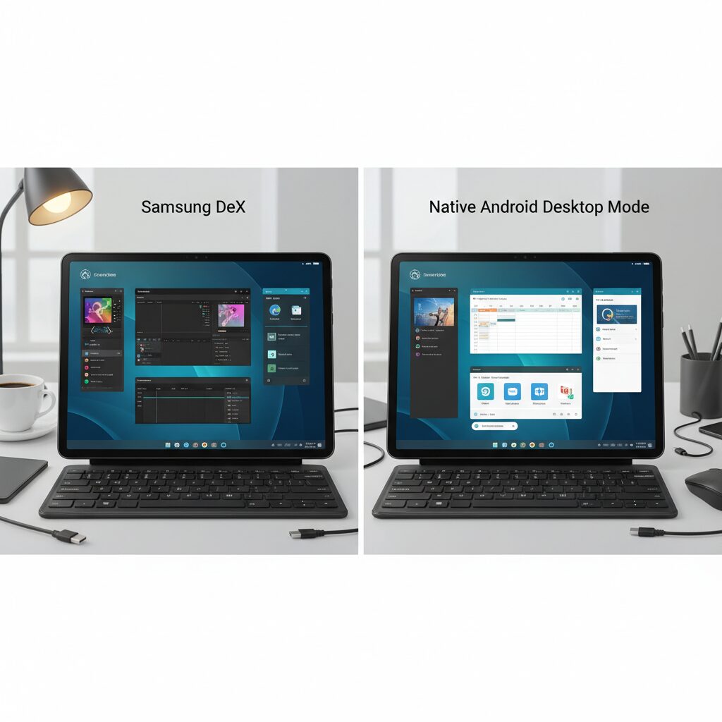 Samsung DeX vs Native Android Desktop Mode: Integration, Trade-Offs, and User Reactions のイメージ